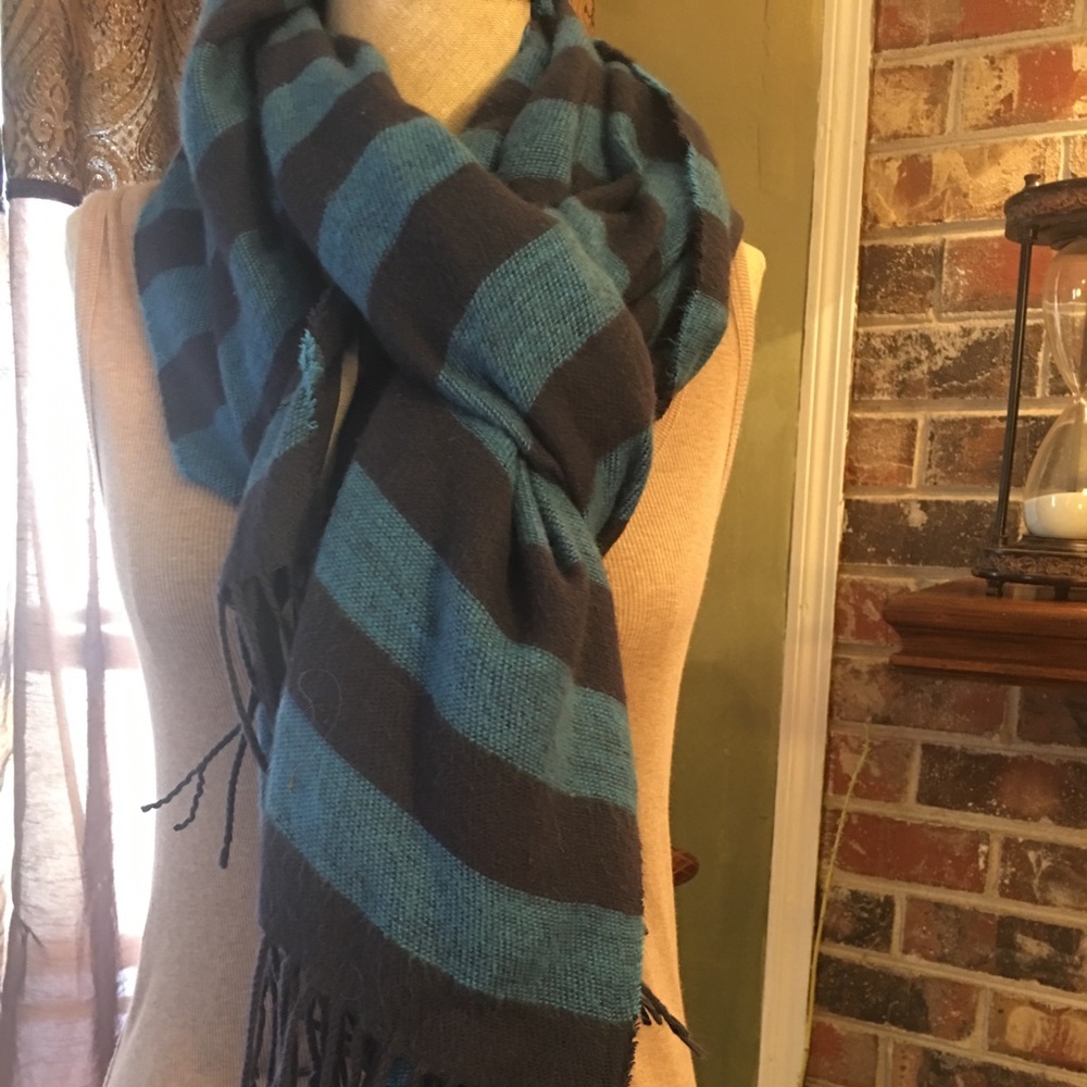 Navy Blue and Bright Blue Scarf